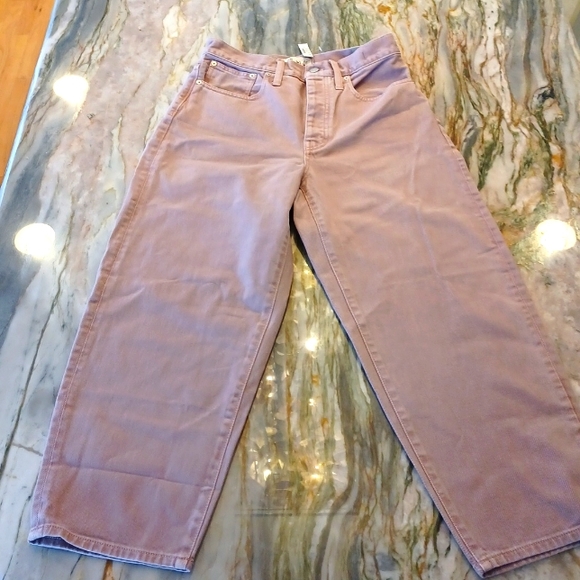 Madewell Denim - MADEWELL ROSE HIGH RISE CROPPED BALLOON JEANS SIZE 28